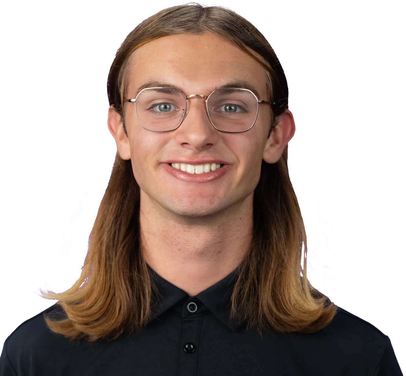 A professional photo of Lily Groth smiling in a polo.